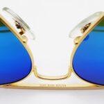 عینک آفتابی RayBan مدل 3036 آبی جیوه‌ای بدنه طلایی مات