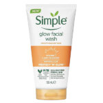ژل شستشو صورت ویتامین C سیمپل Simple مدل گلو Glow | حجم 150 میل کابان مارکت