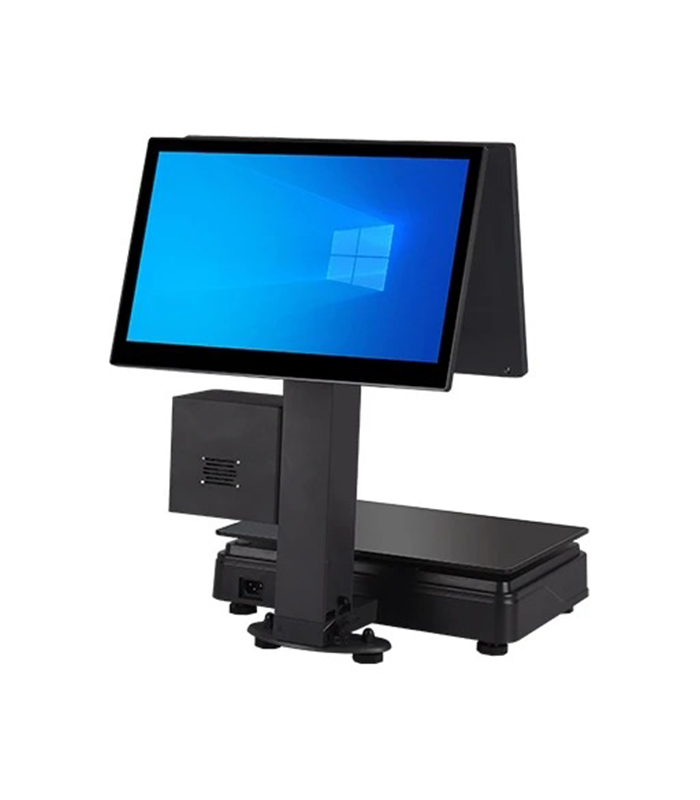 ترازوی پوز اسکیل برند دیبا مدل لیبل پرینتر J6412 | نمایشگر دوم 15 اینچ