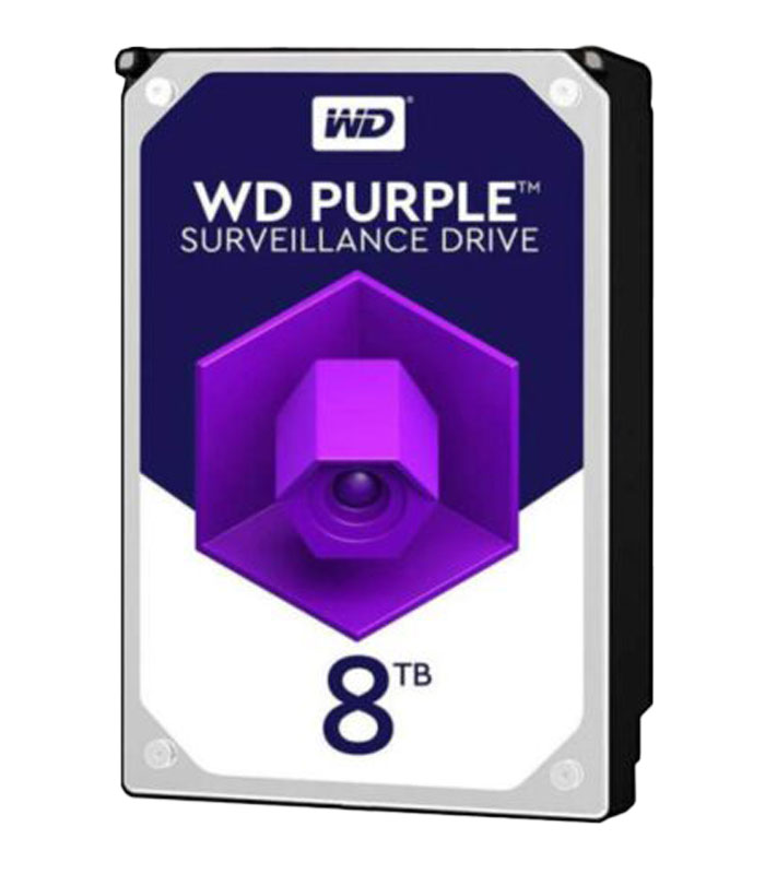 هارد دیسک اینترنال وسترن بنفش ظرفیت 8 ترابایت WD Purple | مناسب DVR و NVR با کارکرد 24 ساعته