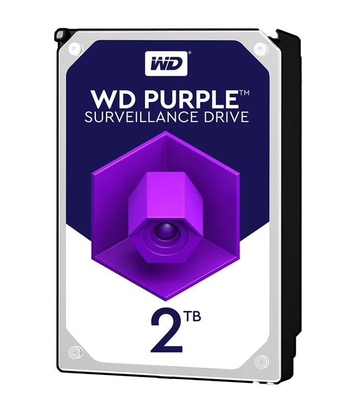 هارد دیسک اینترنال وسترن بنفش ظرفیت 2 ترابایت WD Purple مناسب DVR و NVR با کارکرد 24 ساعته